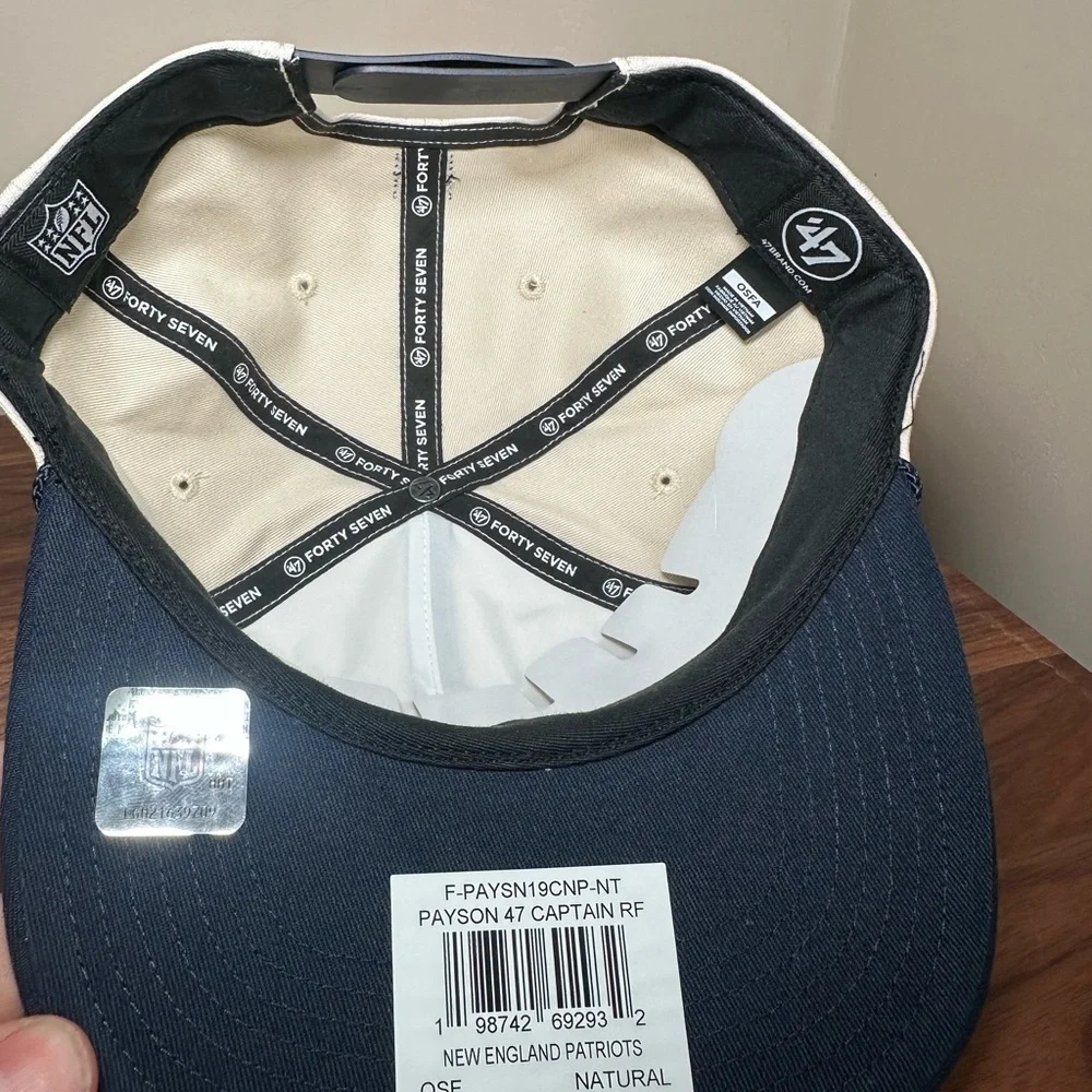 Men's '47 Natural New England Patriots Payson Captain Adjustable Hat